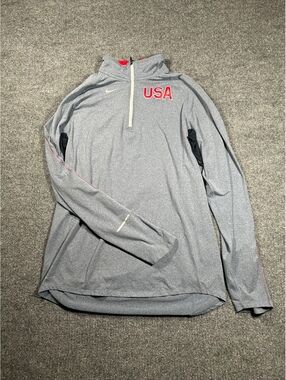 Nike Dri-FIT USA Running Long Sleeve Pullover Sz M